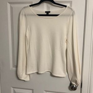 Ann Taylor long sleeve off white top
